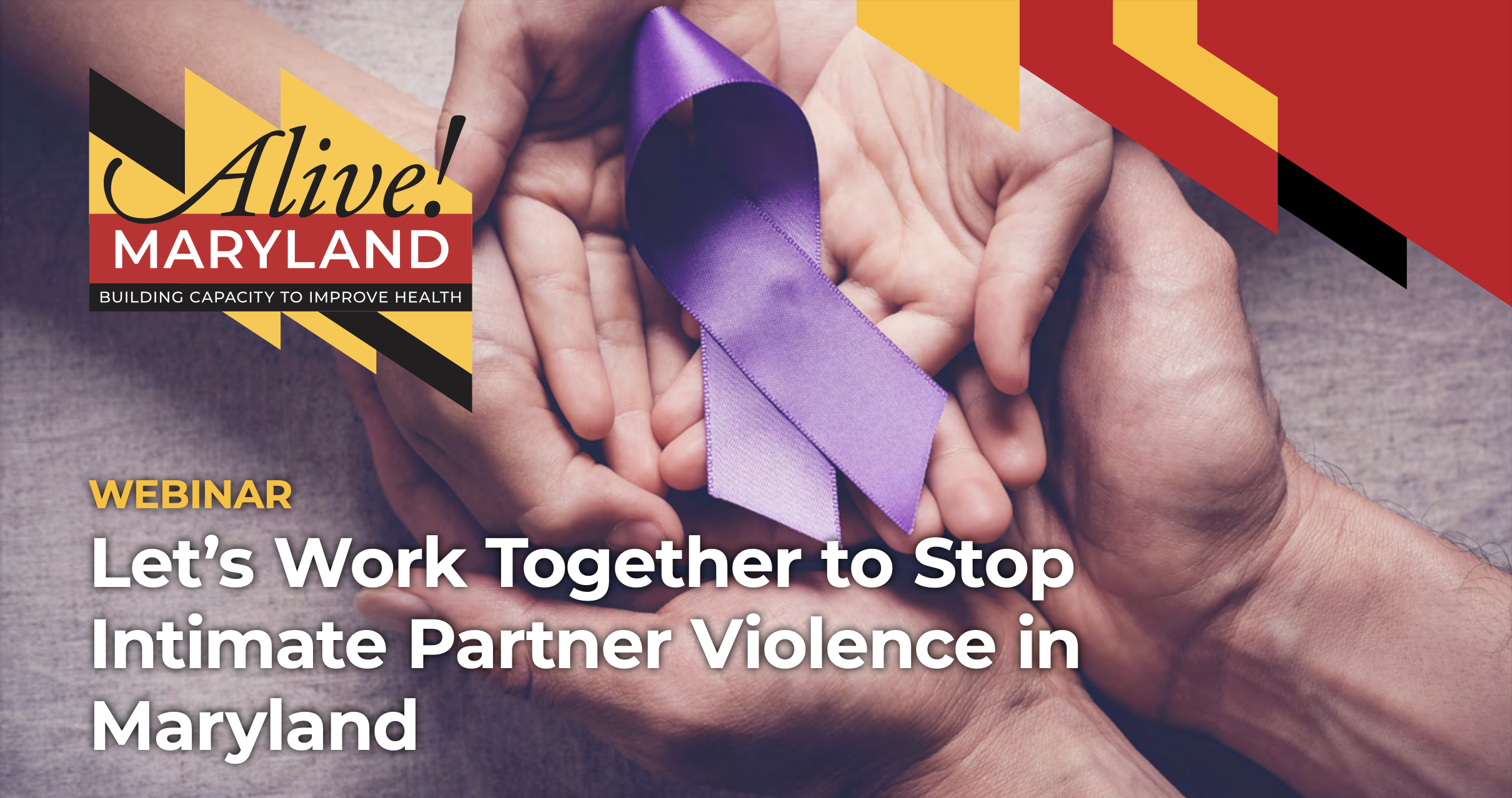 Webinar: Let's Work Together to Stop Intimate Partner Violence in Maryland